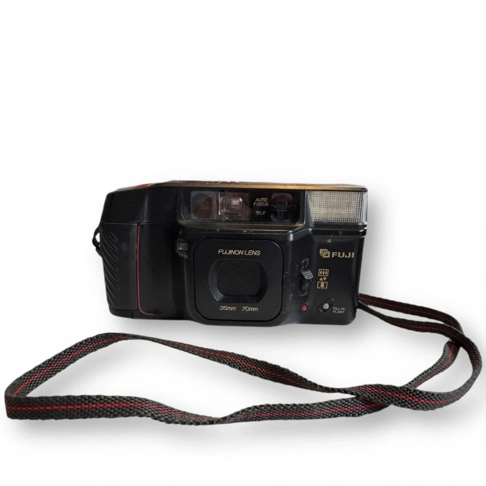 Fuji DL-400 Tele Compact Point & Shoot Dual Lens Auto Focus Camera - Untested